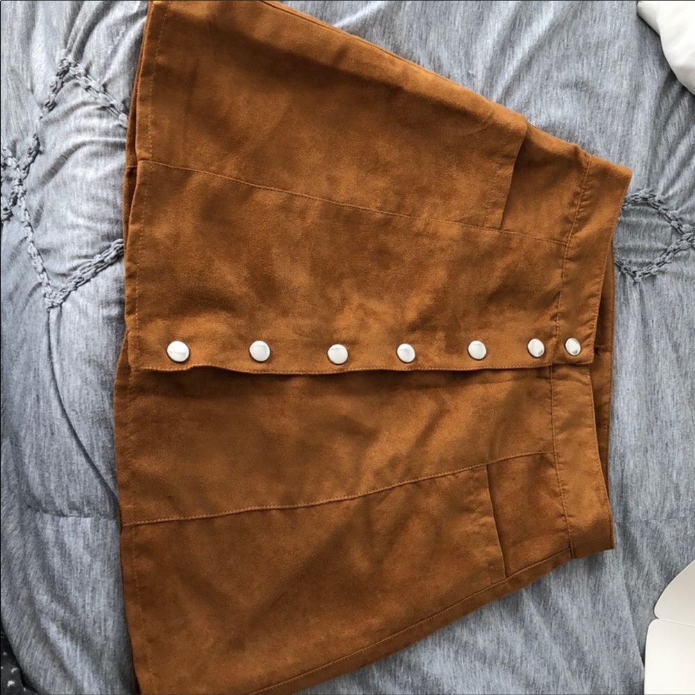 H&M Brown/Tan Suede Skirt